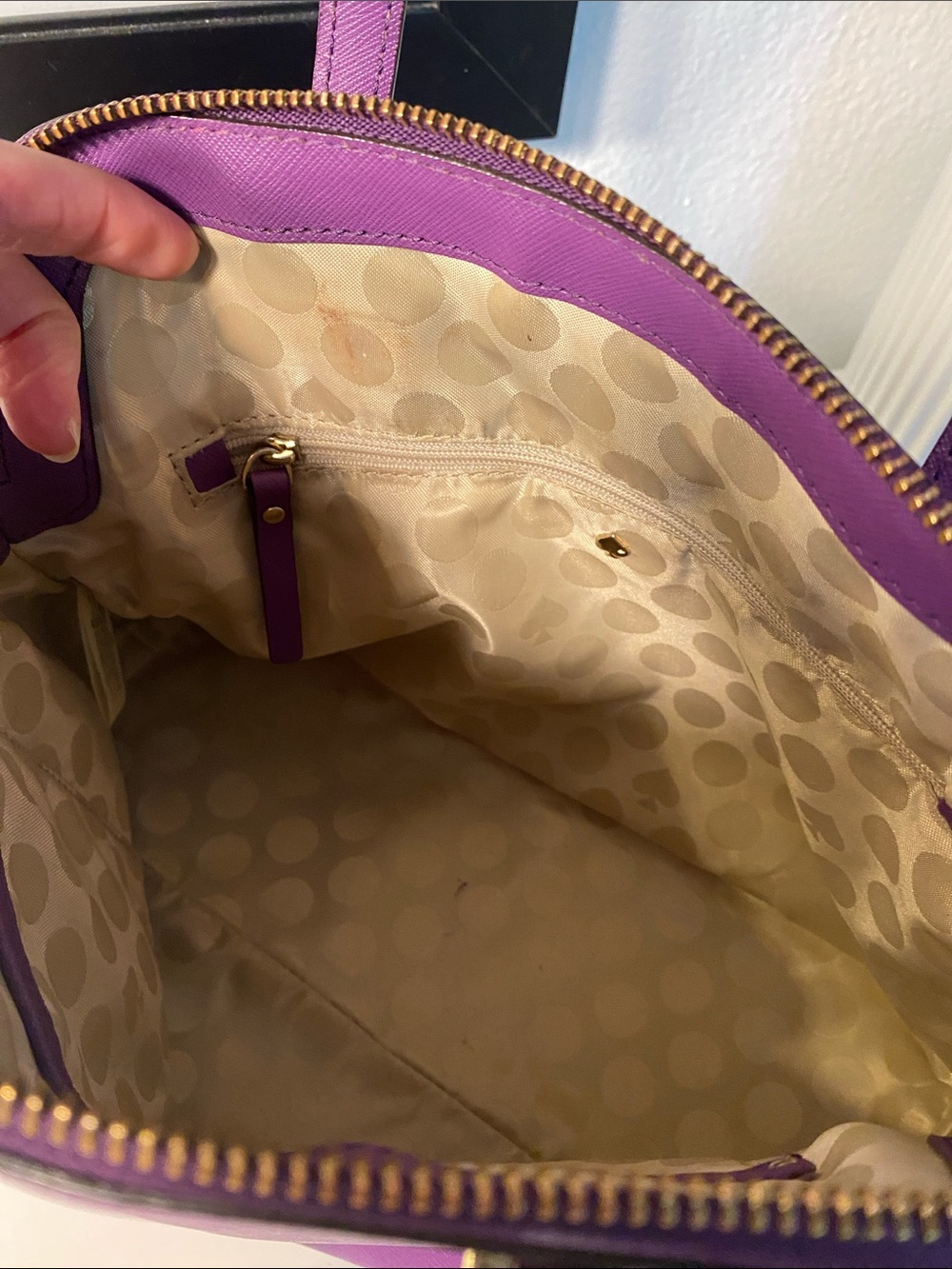 Kate Spade Cedar Street Maise Satchel In Vibrant Purple - Picture 12 of 12